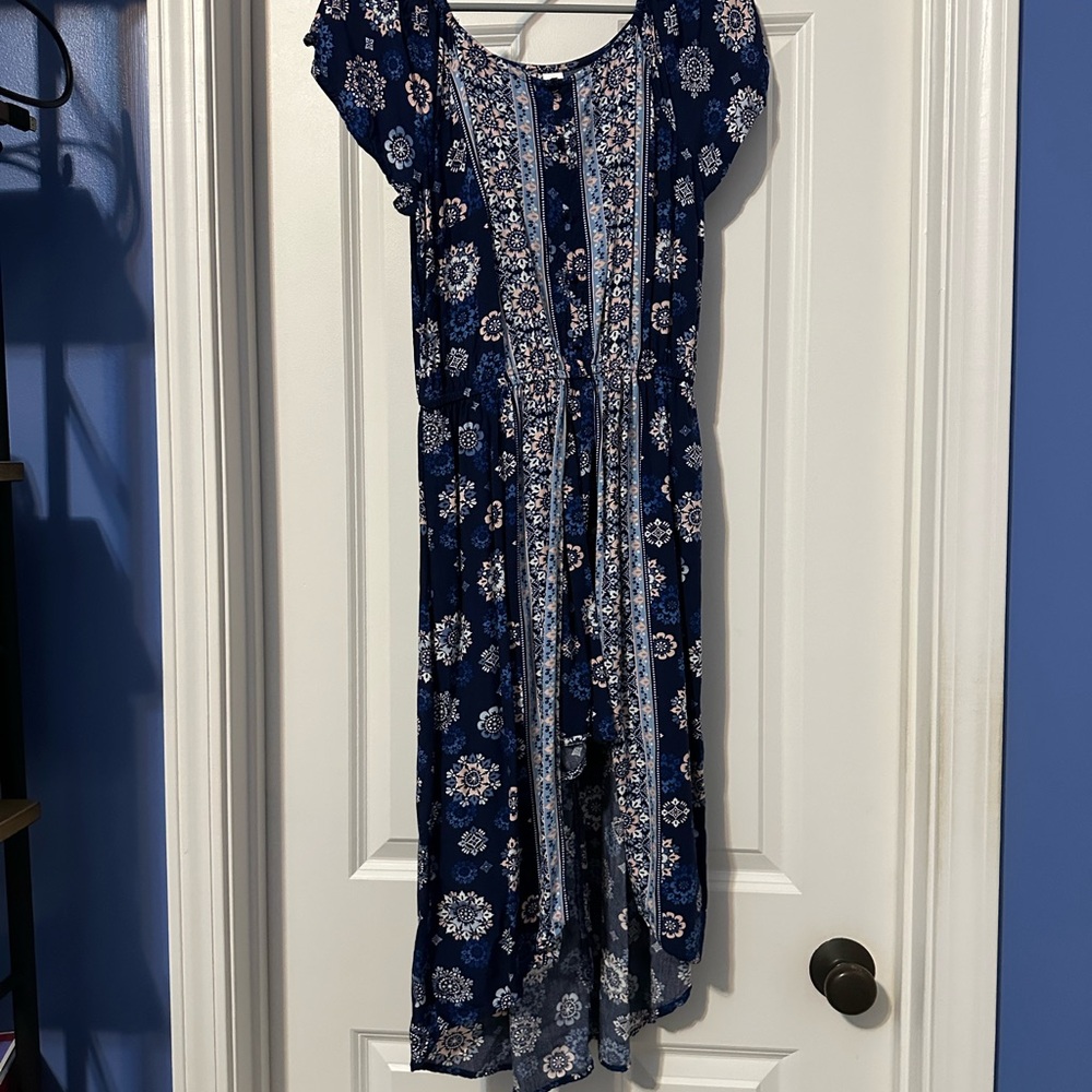 Justice Blue Flutter Sleeve Sundress